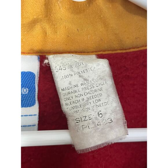 Little Levi’s Vintage Red Fleece Pullover Kids Size 6 Snap Collar Sweatshirt - Picture 7 of 14